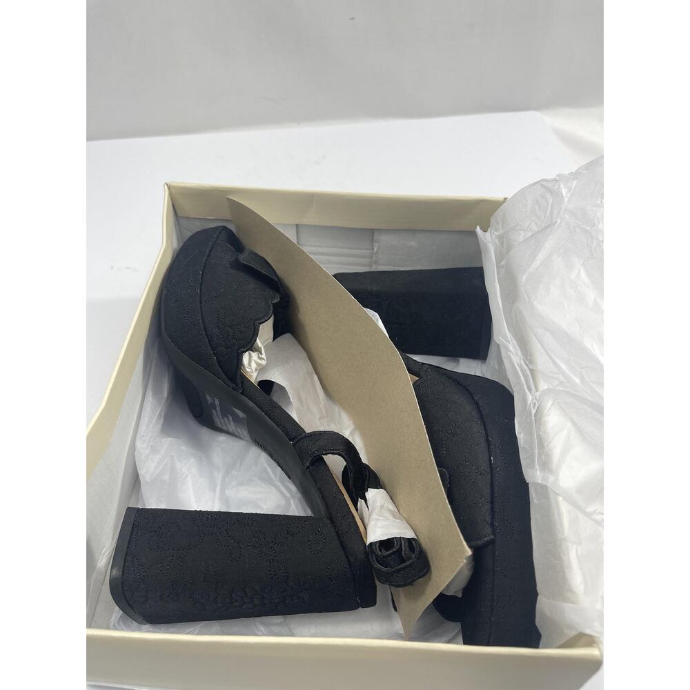 ON 34TH STANCIAAF Shoes SZ 7.5 Black Platform Bow Heels New Dressy Floral Patter - Picture 14 of 16